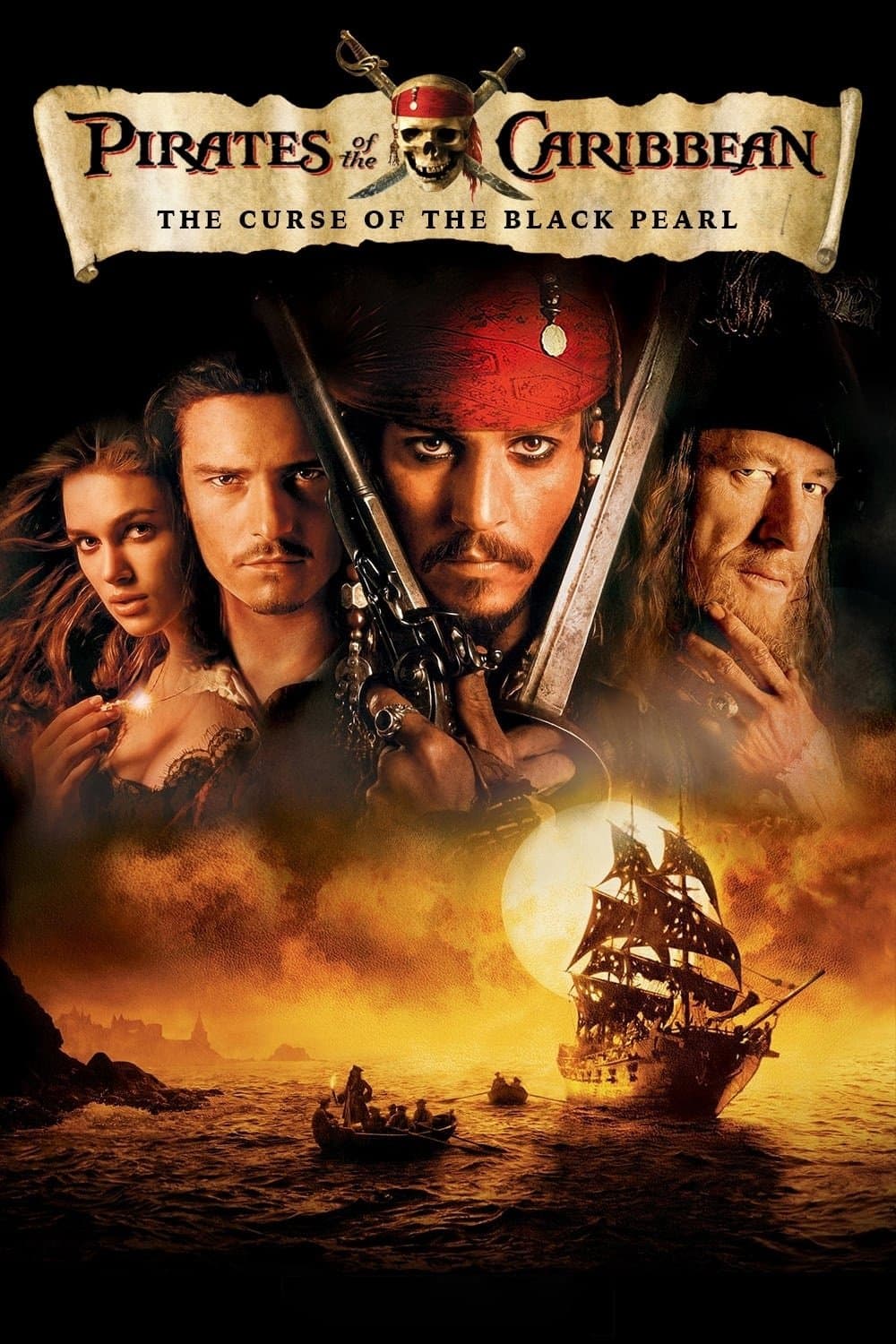 Pirates of the Caribbean: The Curse of the Black Pearl (2003) Sinhala subtitle poster